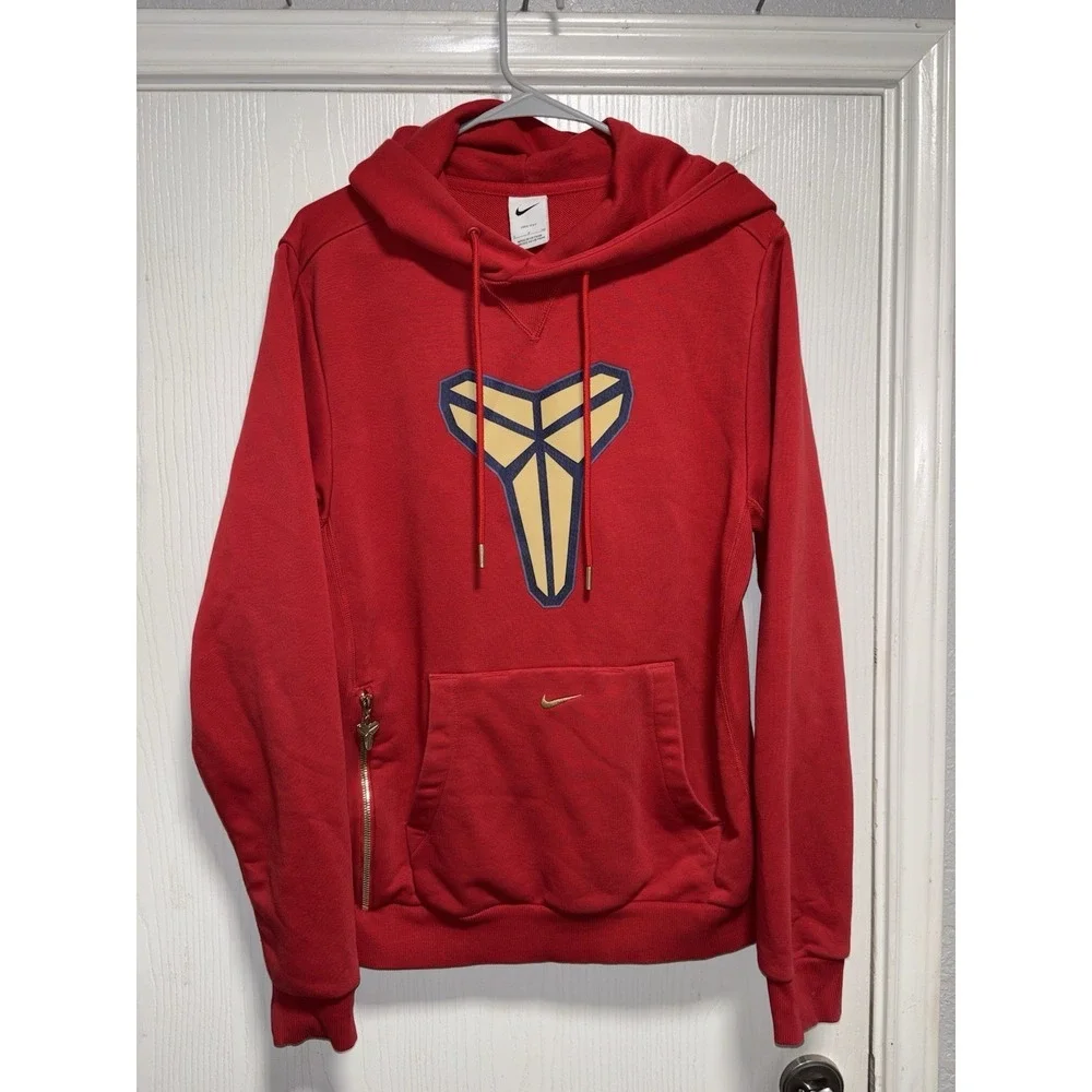 Nike Kobe Bryant Dri-FIT Pullover Basketball Hoodie Red‎ HF0066-636 Men's Size S